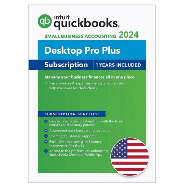 QuickBooks Pro Plus 2024 1 Year Subscription (Payroll Not Included